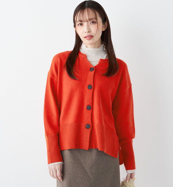 SHIPS Colors 「《一部追加・新色予約》SHIPS Colors:フラッフィー キーネック カーディガン2◆」|カーディガン|