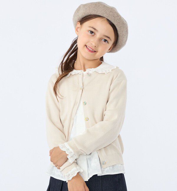 SHIPS KIDS「SHIPS KIDS:100～130cm / リバティ ボタン カーディガン」|カーディガン|
