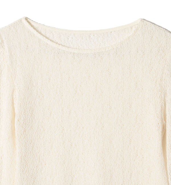 SHIPS Colors 「SHIPS Colors:〈手洗い可能〉レース ボート ネック トップス」|Tシャツ・カットソー|