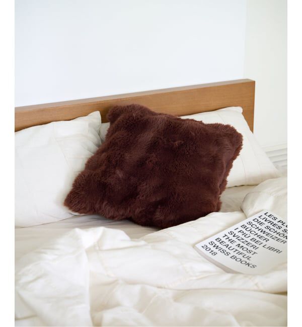 journal standard Furniture「《予約》FUR CUSHION　フェイクファー クッションカバー 45cm」|クッション・クッションカバー|ブラウン