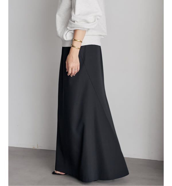 Plage「《予約》Stretch back flare スカート」|スカート|ブラック