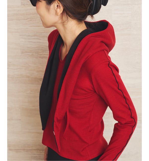 Plage「《予約》Girls Department Club FINE RIB ニットキャップ」|ニット帽|レッド