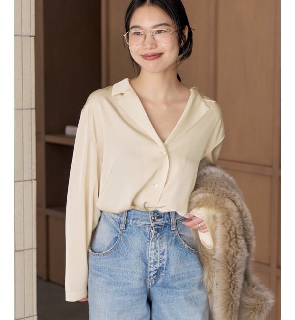 Plage「《予約》dull satin classic シャツ」|シャツ・ブラウス|
