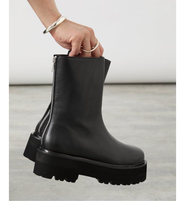 VERMEIL par iena「《追加》CAMINANDO カミナンド 別注 ウシロZIPブーツ」|ショートブーツ|