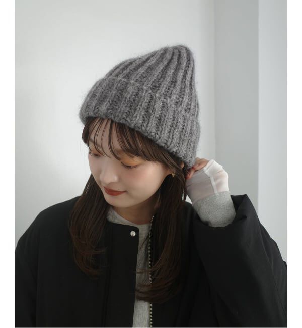 SLOBE IENA「《追加予約》Fratelli Talli/フラテリータリー MOHAIR KNIT CAP 3874」|ニット帽|グレー