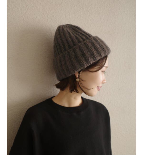 SLOBE IENA「《追加予約》Fratelli Talli/フラテリータリー MOHAIR KNIT CAP 3874」|ニット帽|ブラウン A