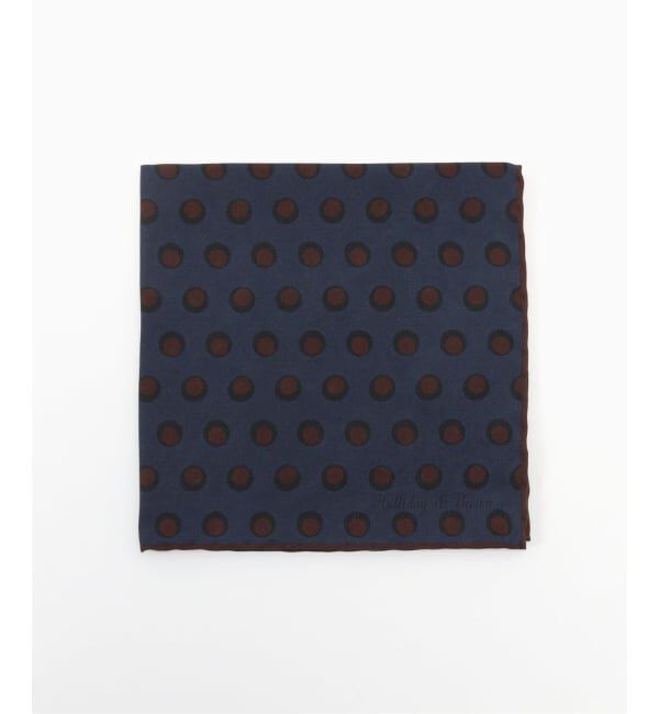 EDIFICE「Holliday & Brown(ホリデー & ブラウン) Pccket Square Ring Dots」|バンダナ・スカーフ|パープル