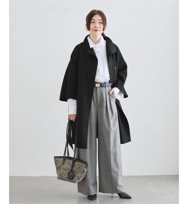 journal standard L'essage「《予約》HARRIS WHARF LONDON 別注 Women kimono mantle pressed wool コート」|その他|