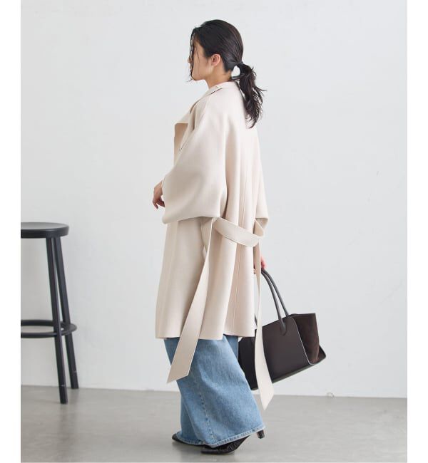 journal standard L'essage「《予約》HARRIS WHARF LONDON 別注 Women kimono mantle pressed wool コート」|その他|