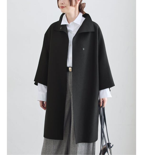 journal standard L'essage「《予約》HARRIS WHARF LONDON 別注 Women kimono mantle pressed wool コート」|その他|