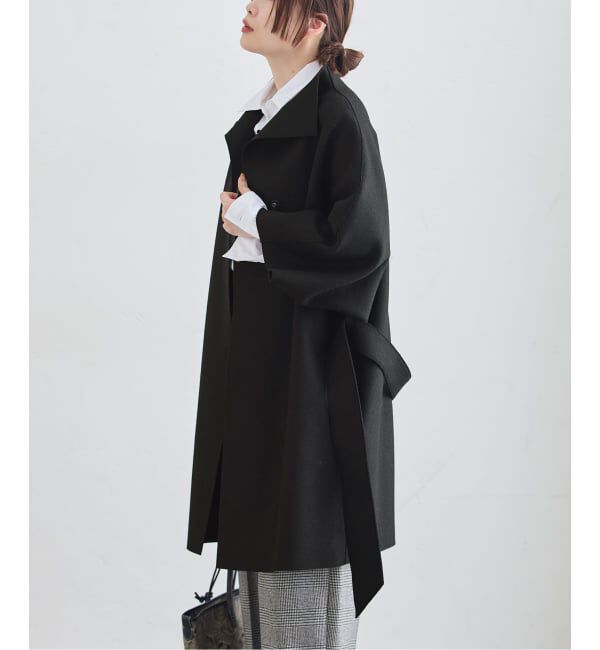 journal standard L'essage「《予約》HARRIS WHARF LONDON 別注 Women kimono mantle pressed wool コート」|その他|