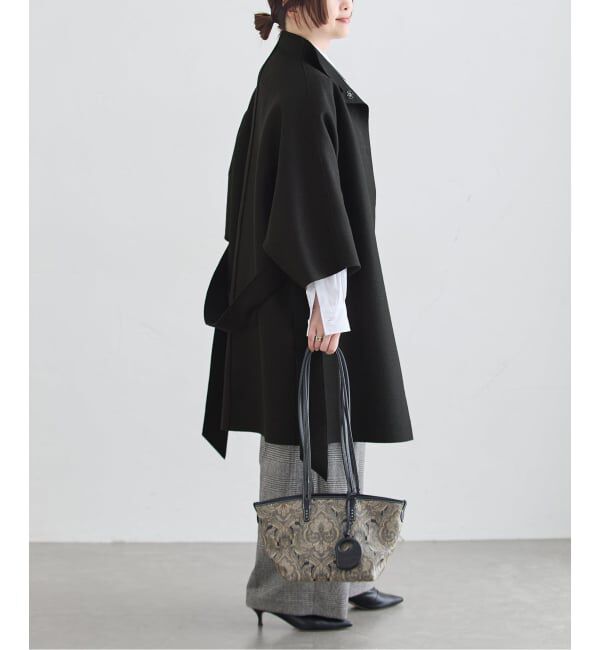journal standard L'essage「《予約》HARRIS WHARF LONDON 別注 Women kimono mantle pressed wool コート」|その他|
