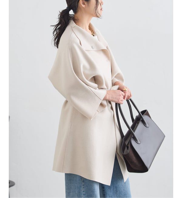 journal standard L'essage「《予約》HARRIS WHARF LONDON 別注 Women kimono mantle pressed wool コート」|その他|