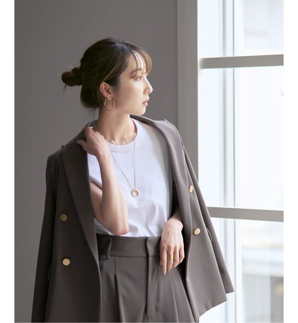 NOBLE「《追加・WEB限定カラー》スビンコットンスムースコンパクトTシャツ」|Tシャツ・カットソー|