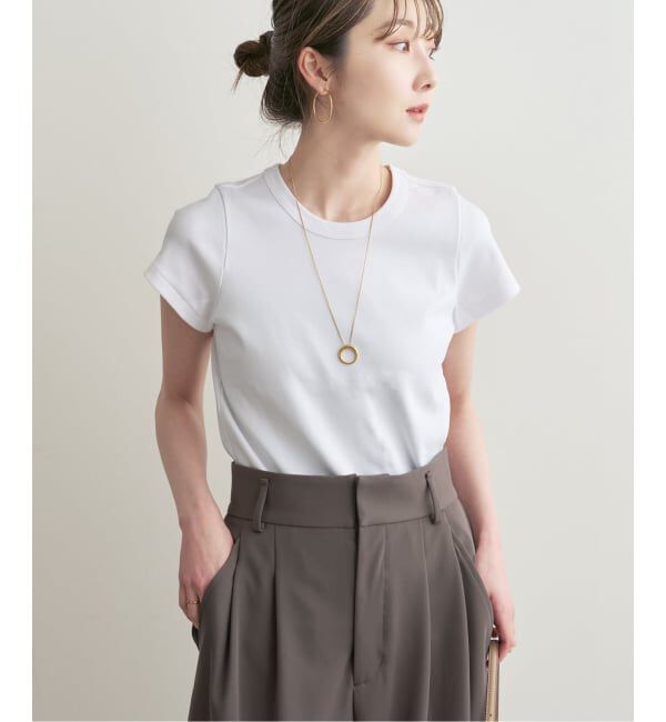 NOBLE「《追加・WEB限定カラー》スビンコットンスムースコンパクトTシャツ」|Tシャツ・カットソー|