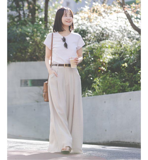 NOBLE「《追加・WEB限定カラー》スビンコットンスムースコンパクトTシャツ」|Tシャツ・カットソー|