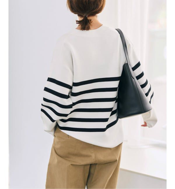 Spick and Span「《WEB限定カラー有り / 予約》ボーダーVネックニットプルオーバー」|ニット・セーター|