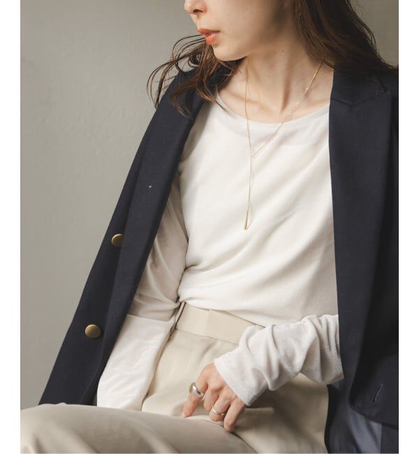NOBLE「《予約》シアーベロアジャージーTOPS」|Tシャツ・カットソー|ホワイト A