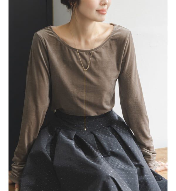 NOBLE「《予約》シアーベロアジャージーTOPS」|Tシャツ・カットソー|