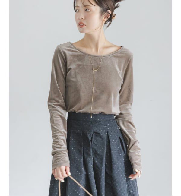 NOBLE「《予約》シアーベロアジャージーTOPS」|Tシャツ・カットソー|