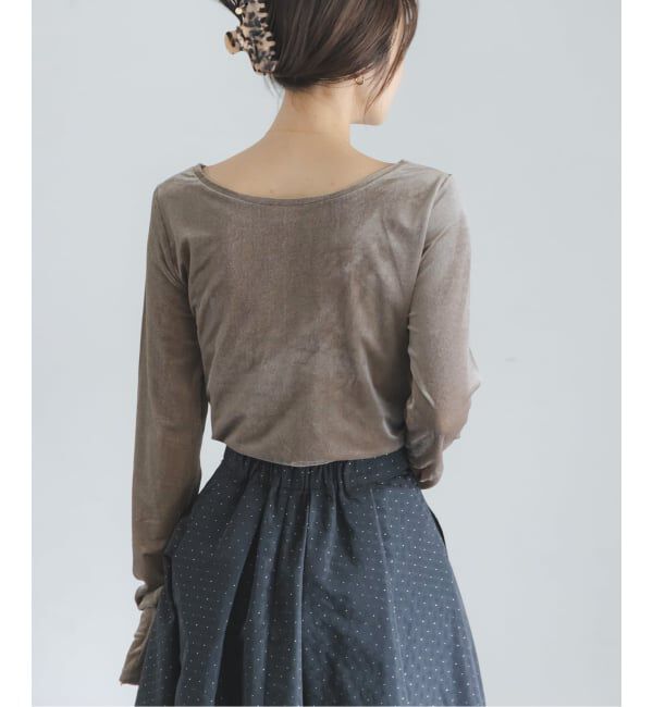 NOBLE「《予約》シアーベロアジャージーTOPS」|Tシャツ・カットソー|
