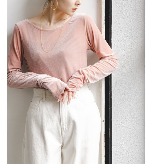 NOBLE「《予約》シアーベロアジャージーTOPS」|Tシャツ・カットソー|