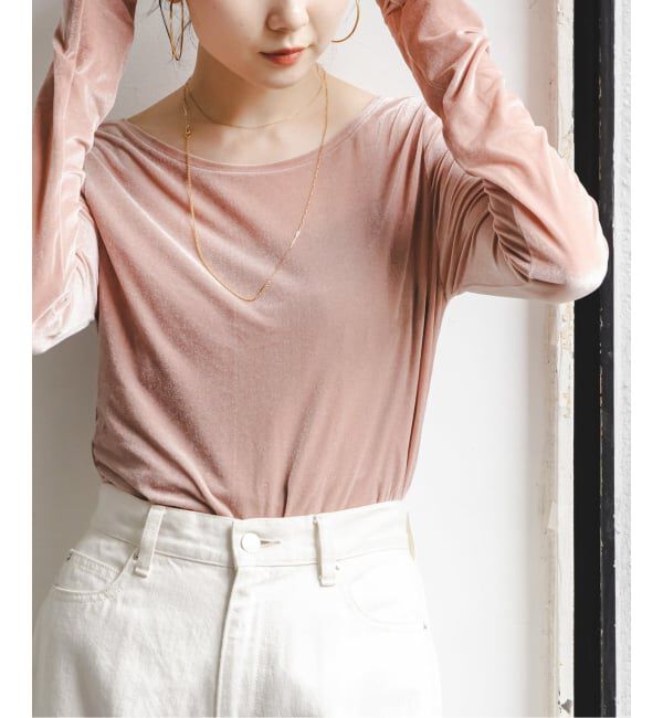 NOBLE「《予約》シアーベロアジャージーTOPS」|Tシャツ・カットソー|