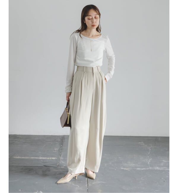 NOBLE「《予約》シアーベロアジャージーTOPS」|Tシャツ・カットソー|