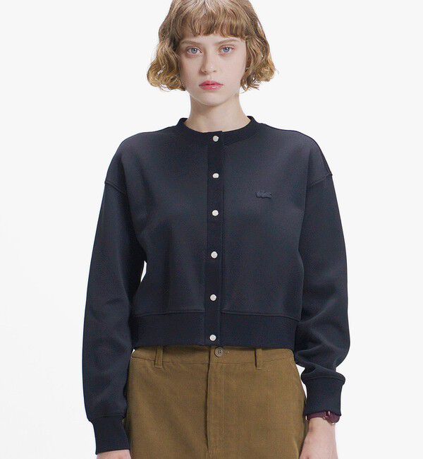 LACOSTE「ショート丈ダブルフェイスカーディガン」|カーディガン|