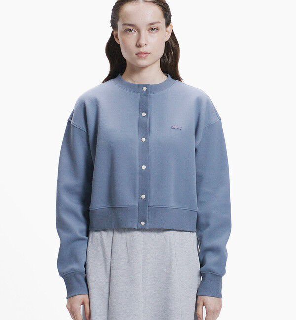 LACOSTE「ショート丈ダブルフェイスカーディガン」|カーディガン|