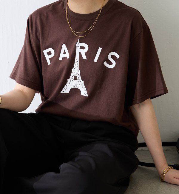  「【AMOU/アムー】パリロゴTシャツ」|Tシャツ・カットソー|