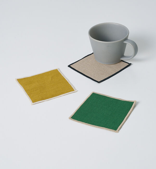 collex「麻 リネンコースター 正方形 10&times;10cm」|食器・キッチングッズ|