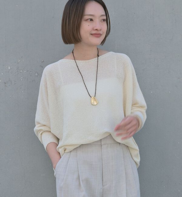 qualite「【夏まで快適に着られる】camifineニットプルオーバー」|Tシャツ・カットソー|