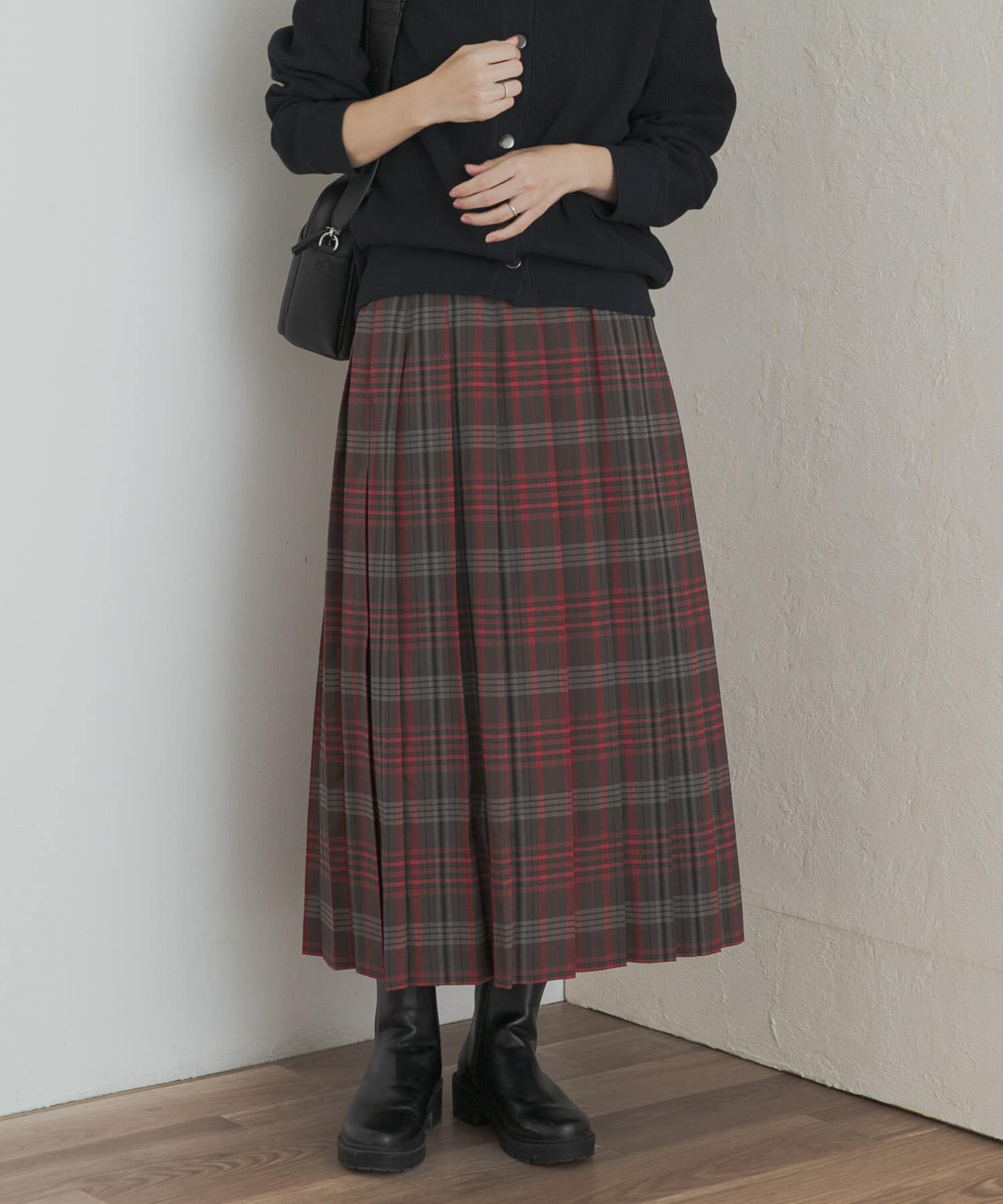 URBAN RESEARCH DOORS「『一部WEB限定カラー』チェックプリーツスカート」|スカート|