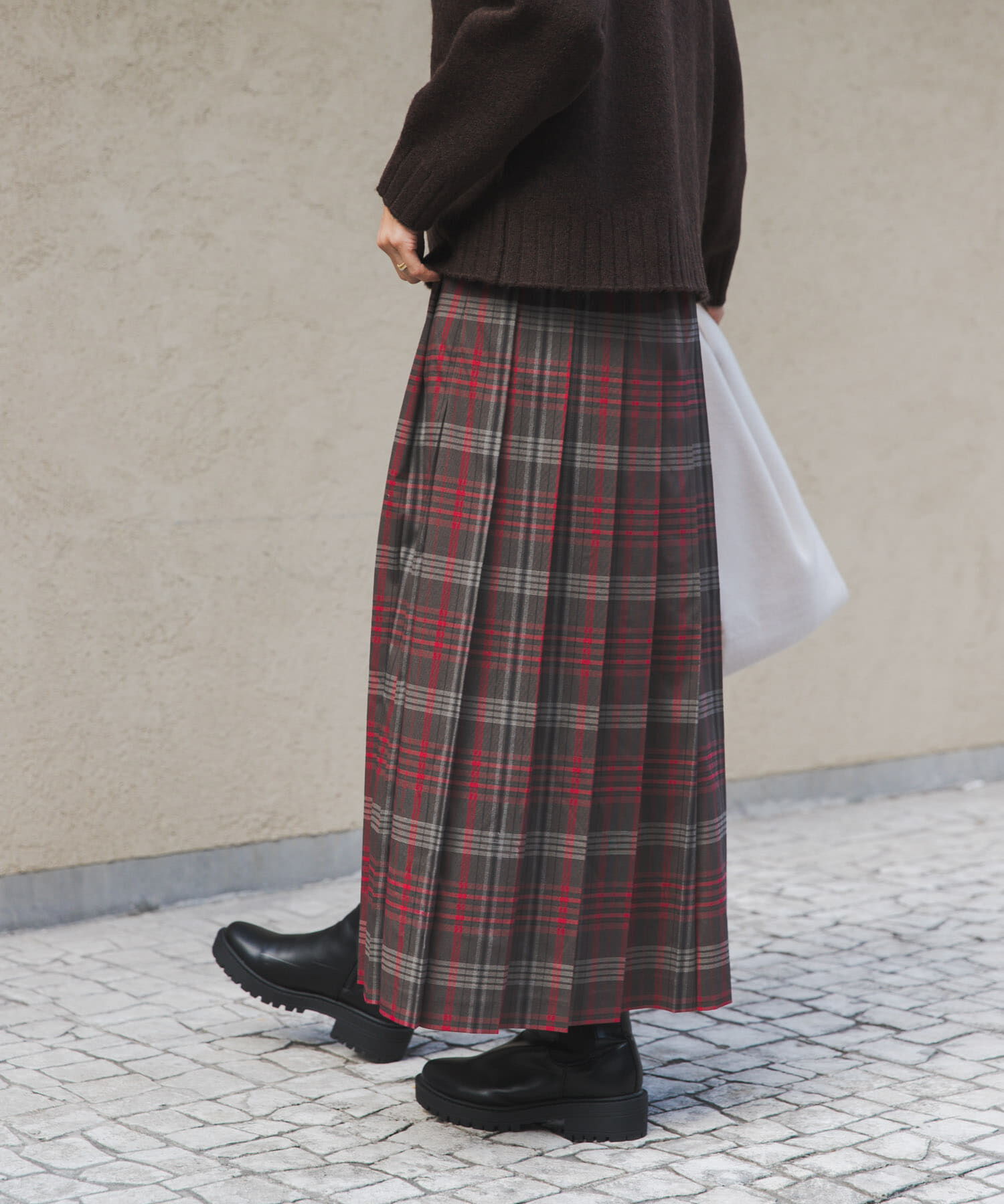 URBAN RESEARCH DOORS「『一部WEB限定カラー』チェックプリーツスカート」|スカート|