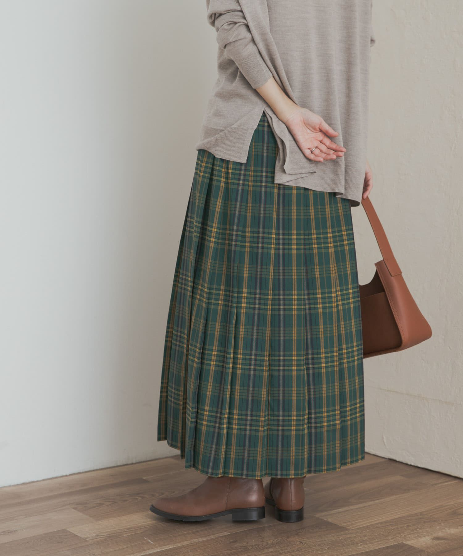 URBAN RESEARCH DOORS「『一部WEB限定カラー』チェックプリーツスカート」|スカート|