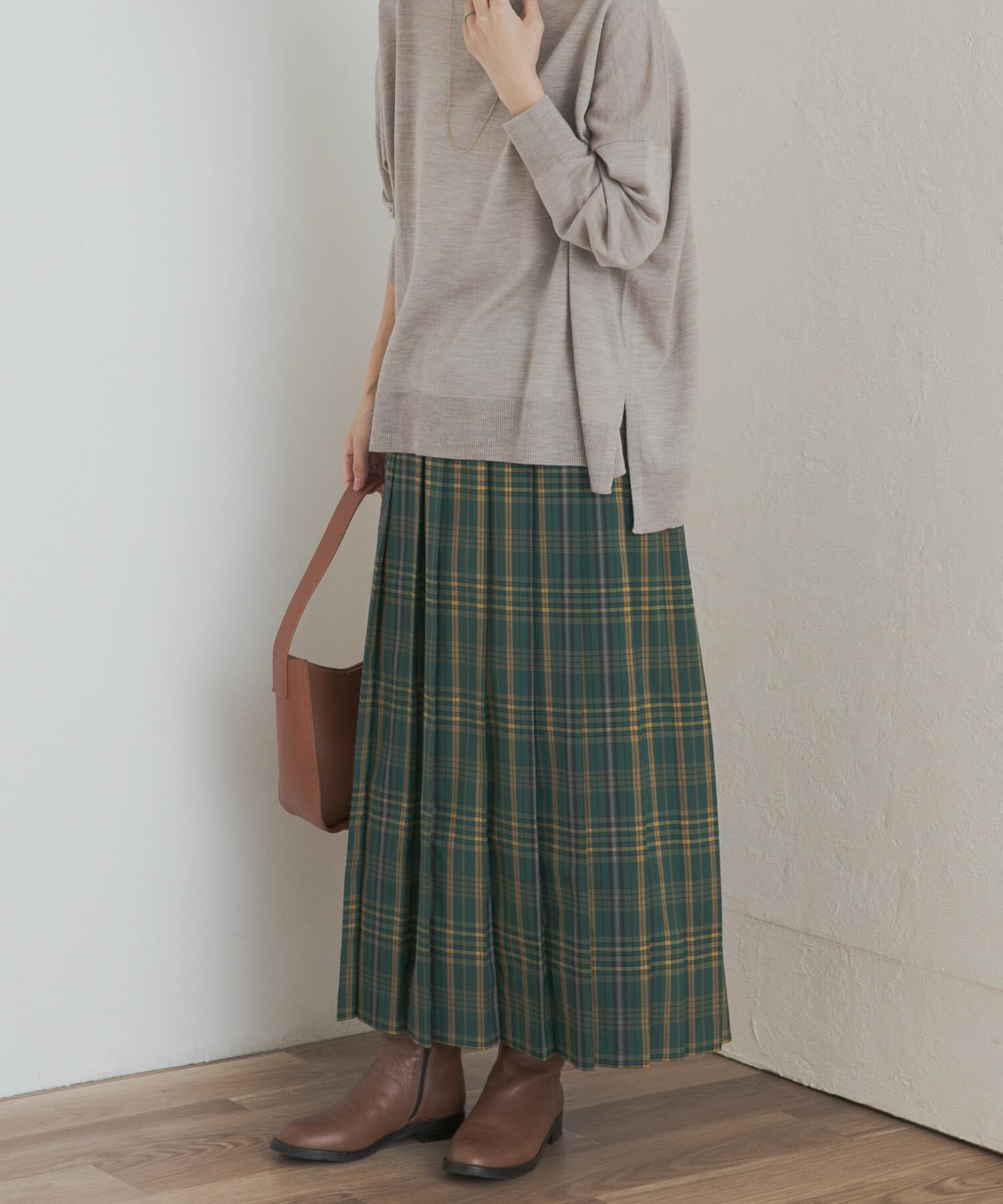 URBAN RESEARCH DOORS「『一部WEB限定カラー』チェックプリーツスカート」|スカート|
