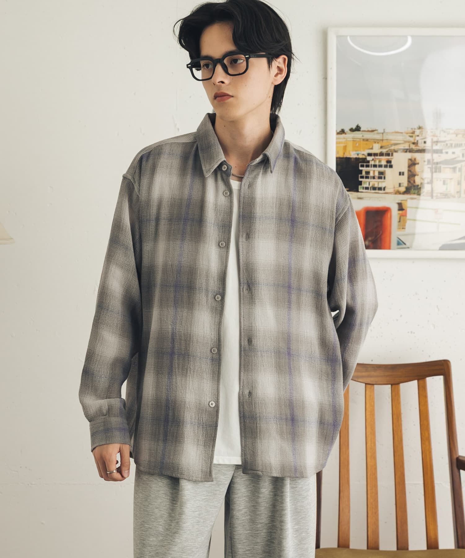 SENSE OF PLACE by URBAN RESEARCH「オンブレーチェックレギュラーカラーシャツ」|シャツ・ブラウス|