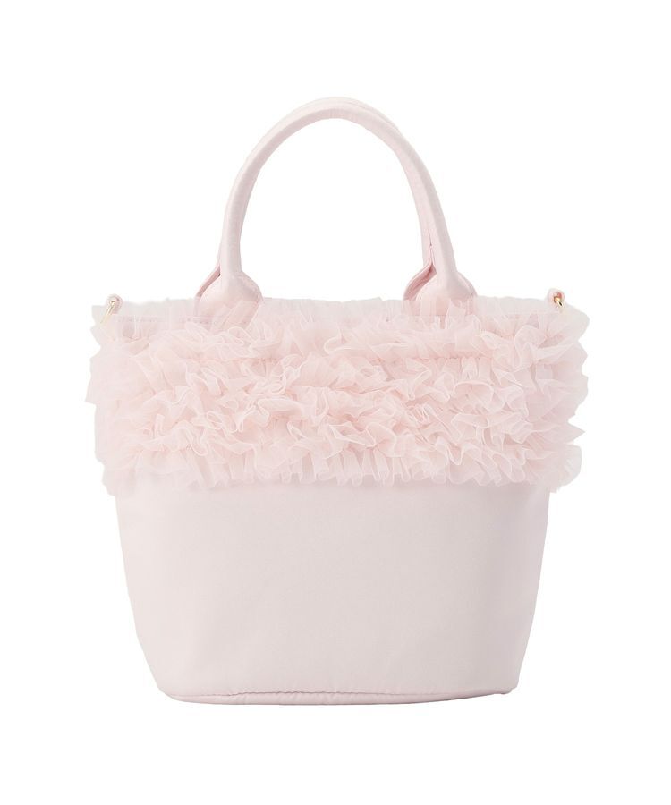 Maison de FLEUR「【2Way】チュールフリルローズ2Wayバッグ」|トートバッグ|