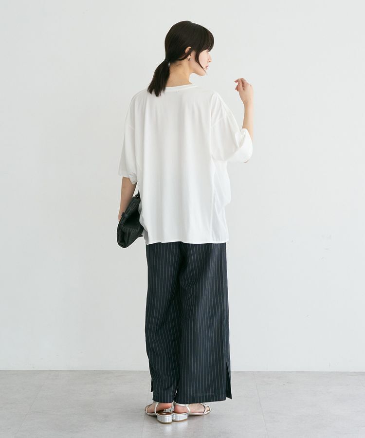 YECCA VECCA「裾ドロストデザインロゴTee」|Tシャツ・カットソー|