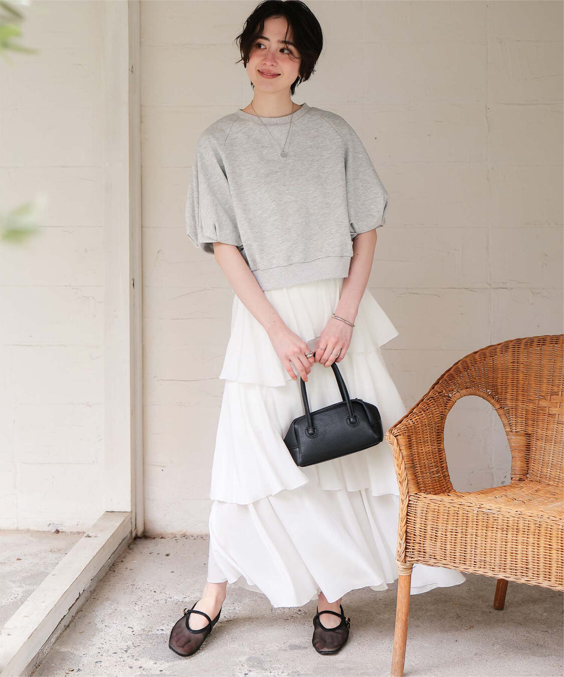 titivate「カットソーパフスリーブトップス」|Tシャツ・カットソー|