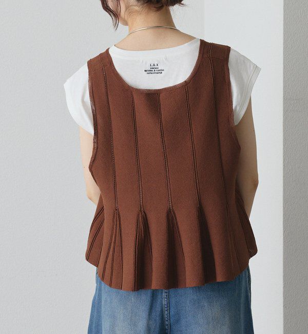  「【接触冷感&times;抗菌】アイレットニットビスチェ」|ニット・セーター|