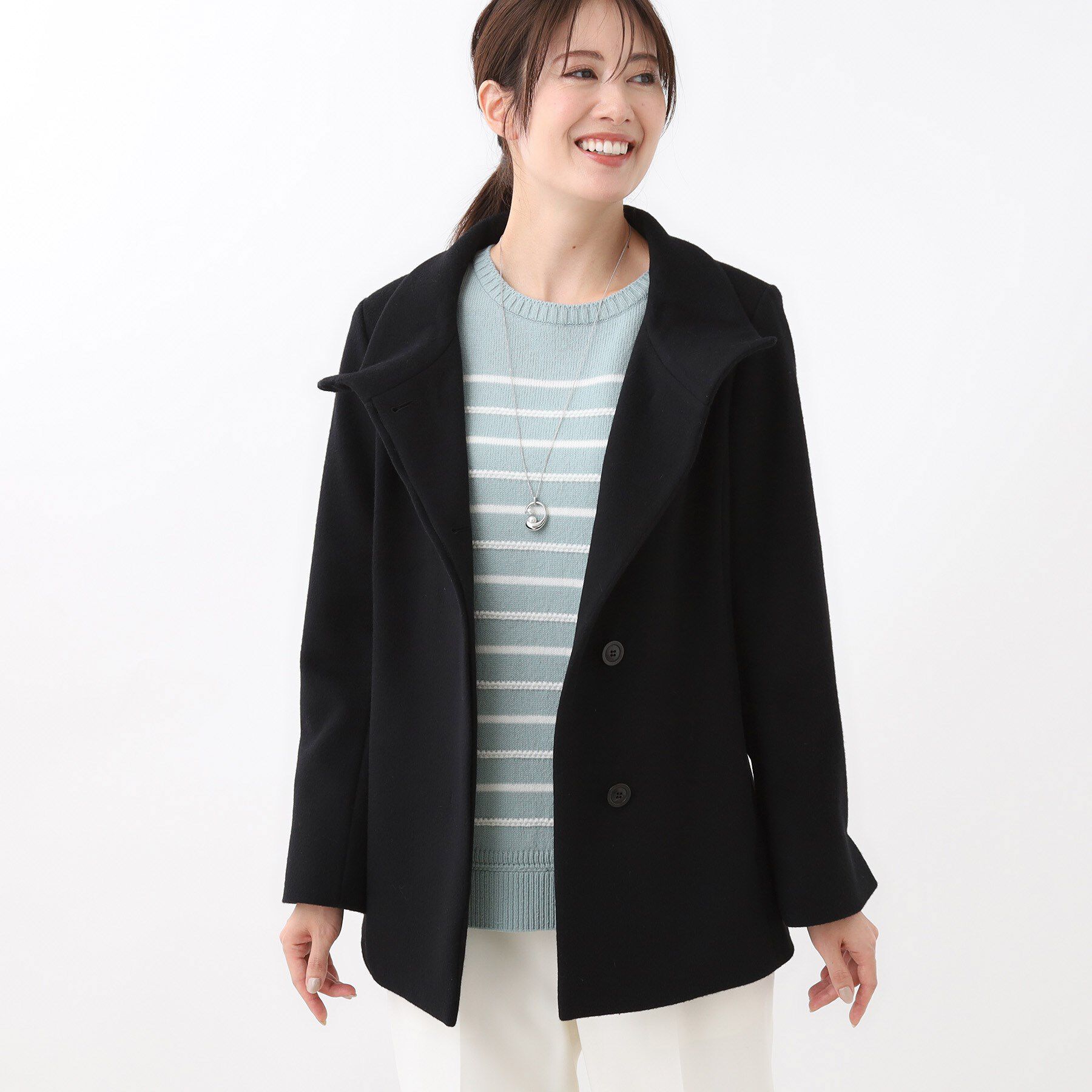 Reflect「【SS-4Lサイズ／衿が顔に当たらない◎】スタンドネックミドルコート」|その他|