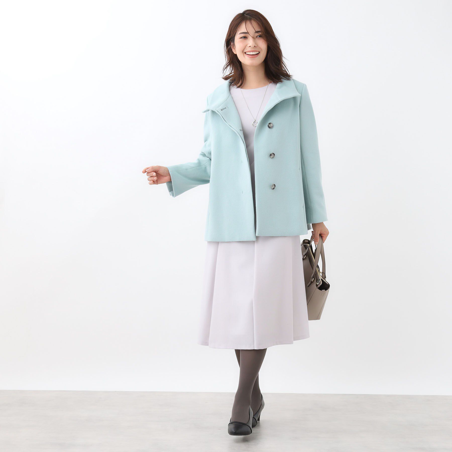Reflect「【SS-4Lサイズ／衿が顔に当たらない◎】スタンドネックミドルコート」|その他|