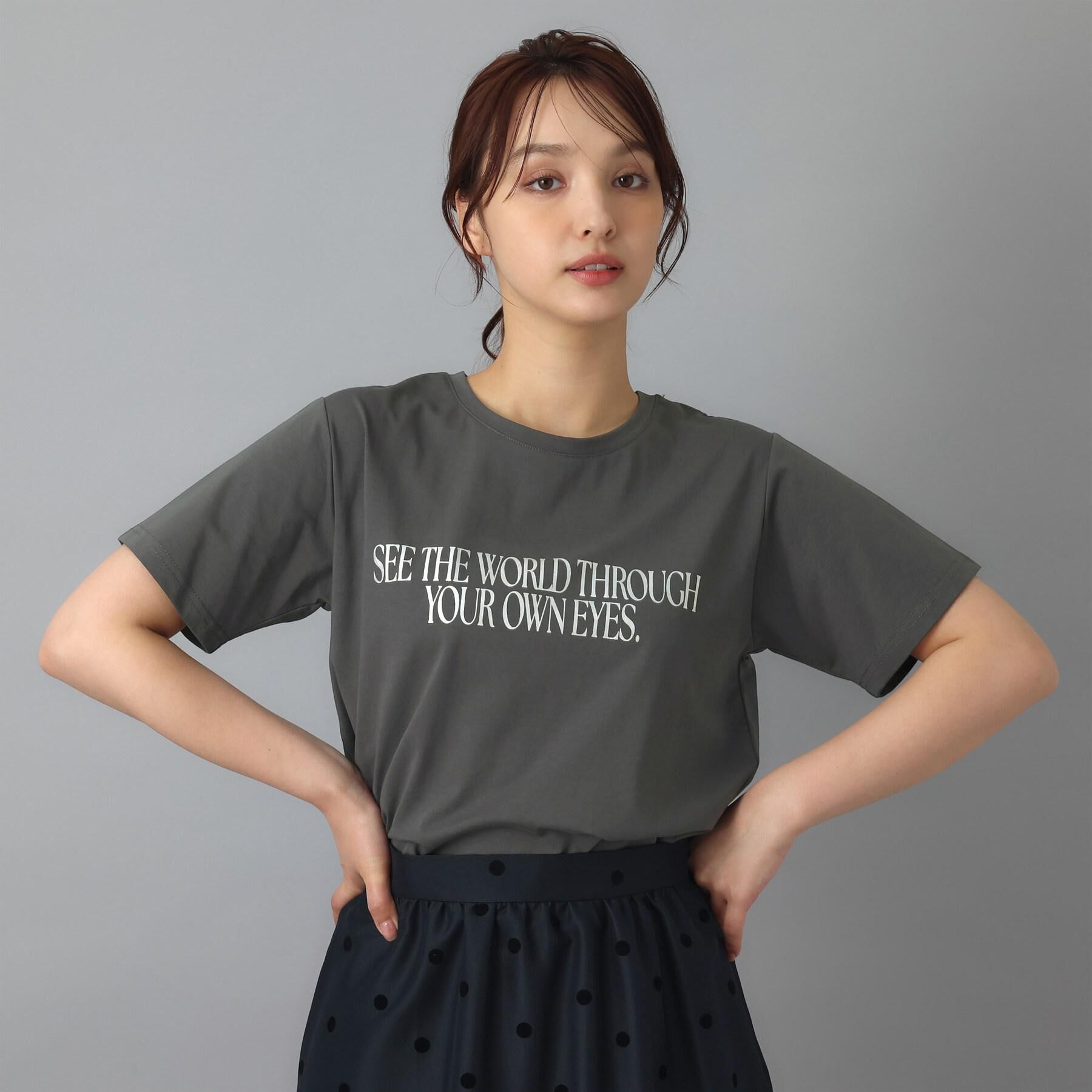 DRESSTERIOR「箔プリント ロゴTシャツ」|Tシャツ・カットソー|