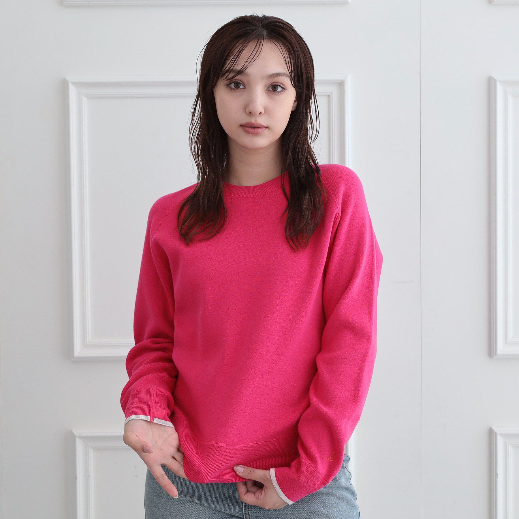 DRESSTERIOR「【6色展開】ウォッシャブルコットンカシミヤ混配色ニット」|ニット・セーター|