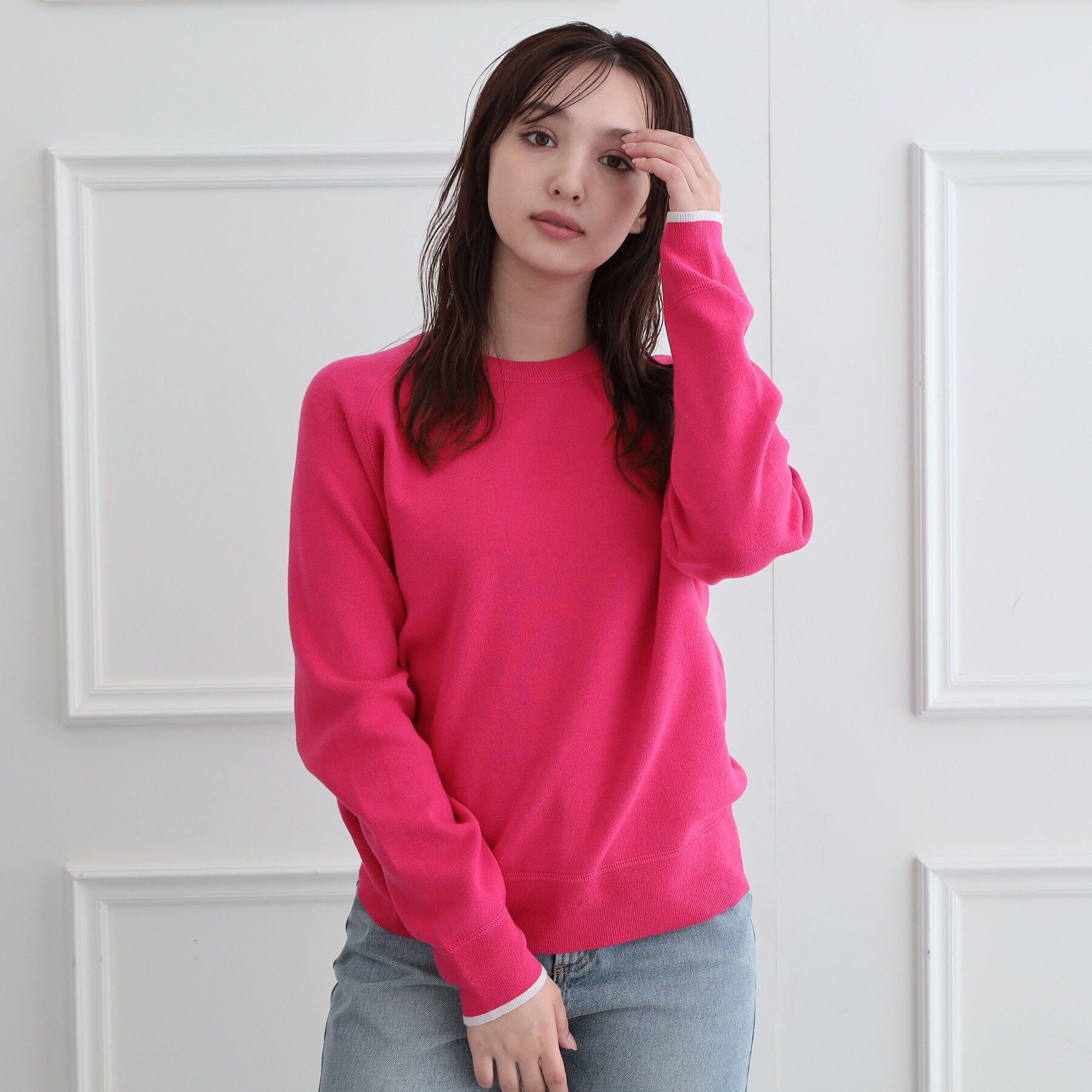 DRESSTERIOR「【6色展開】ウォッシャブルコットンカシミヤ混配色ニット」|ニット・セーター|