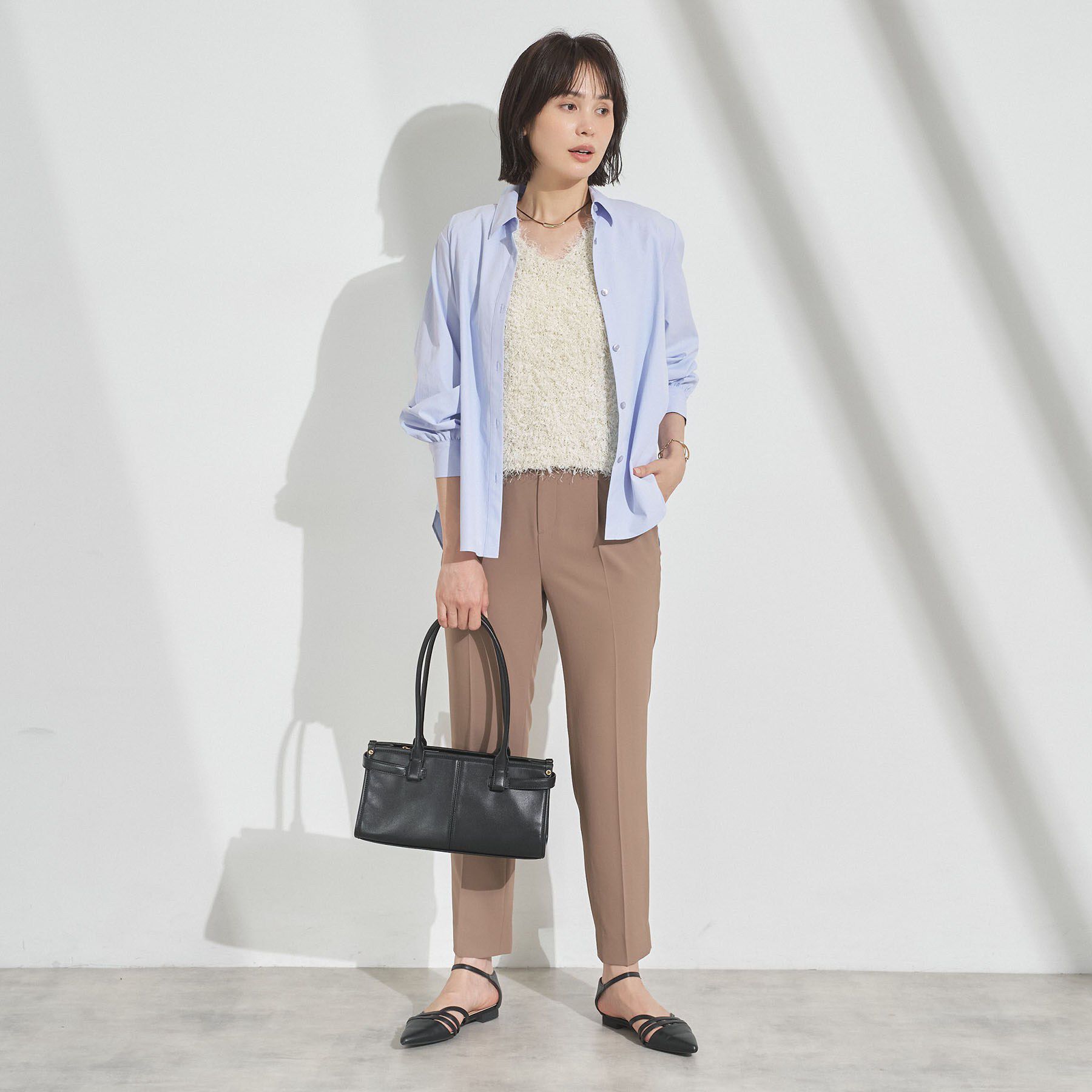 INDIVI「【接触冷感／ストレッチ◎】取外し可ボウタイシャツ」|シャツ・ブラウス|
