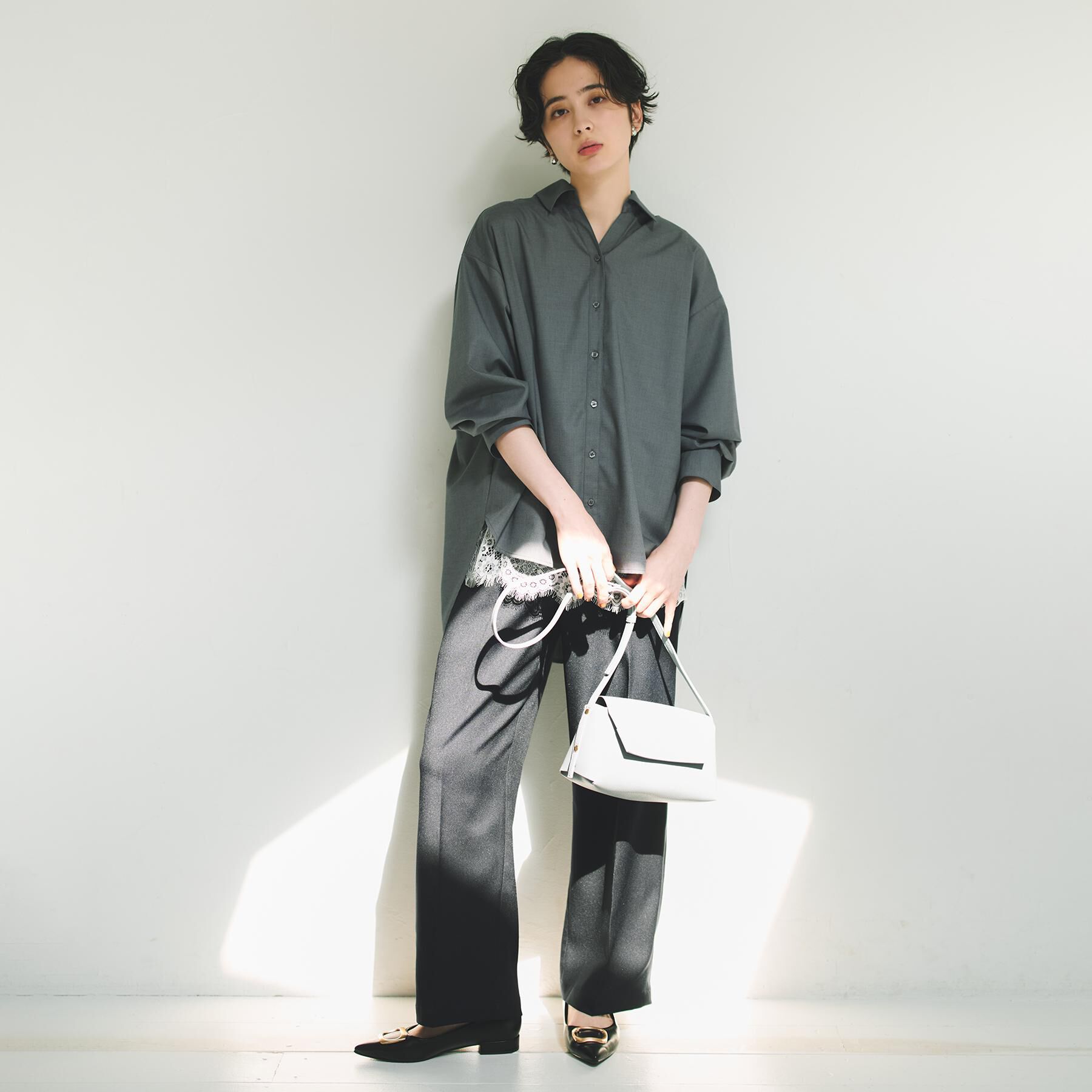 THE SHOP TK「後ろ姿も着映える バックシャーリングシャツ」|シャツ・ブラウス|