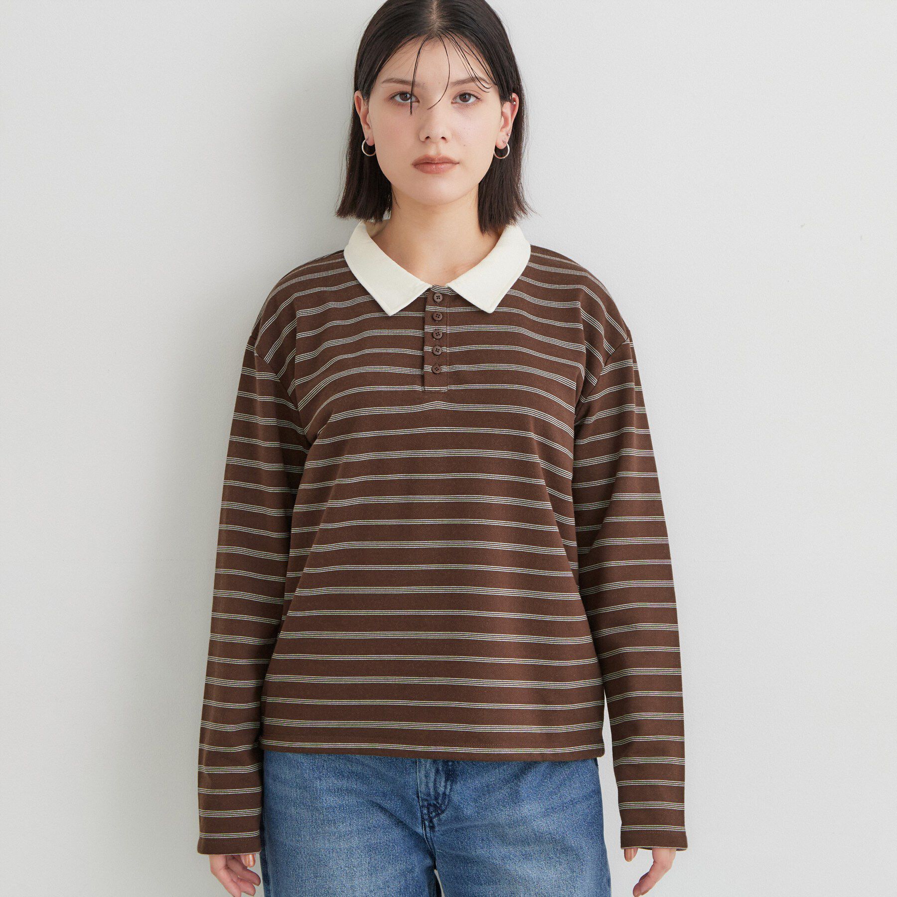 THE SHOP TK「ボーダーポロシャツ」|ポロシャツ|